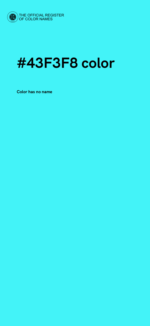 #43F3F8 color image