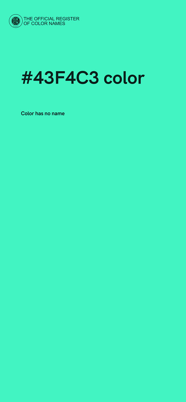 #43F4C3 color image