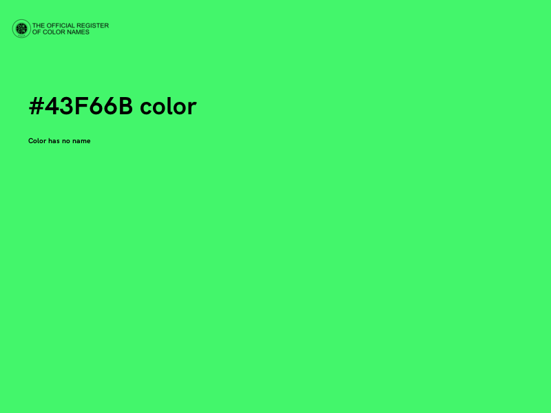 #43F66B color image
