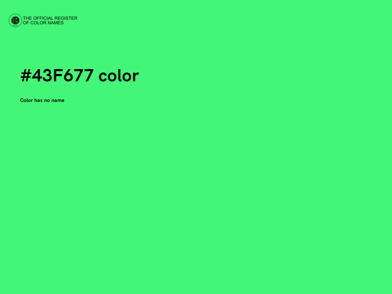 #43F677 color image