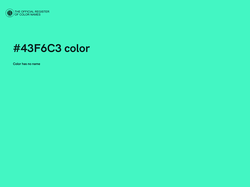 #43F6C3 color image