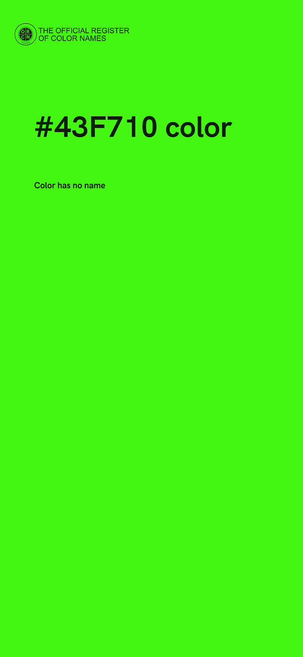 #43F710 color image
