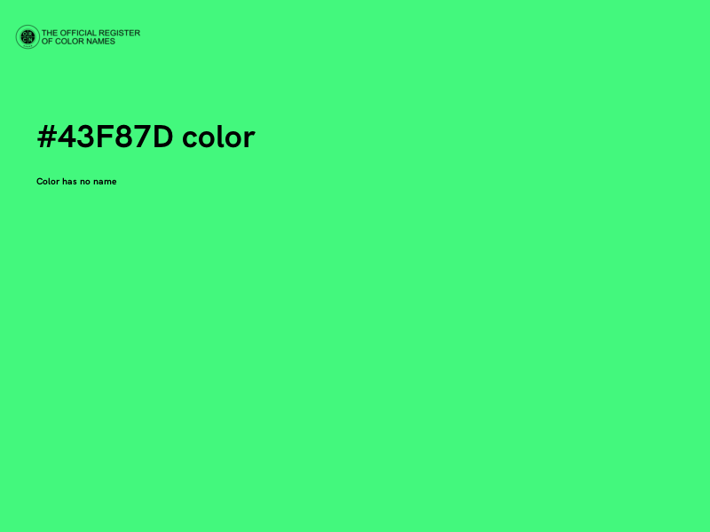 #43F87D color image