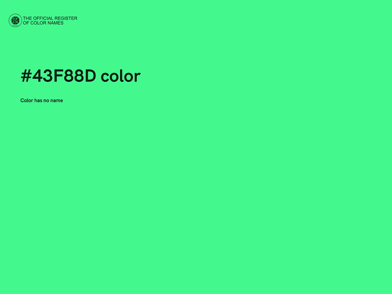 #43F88D color image