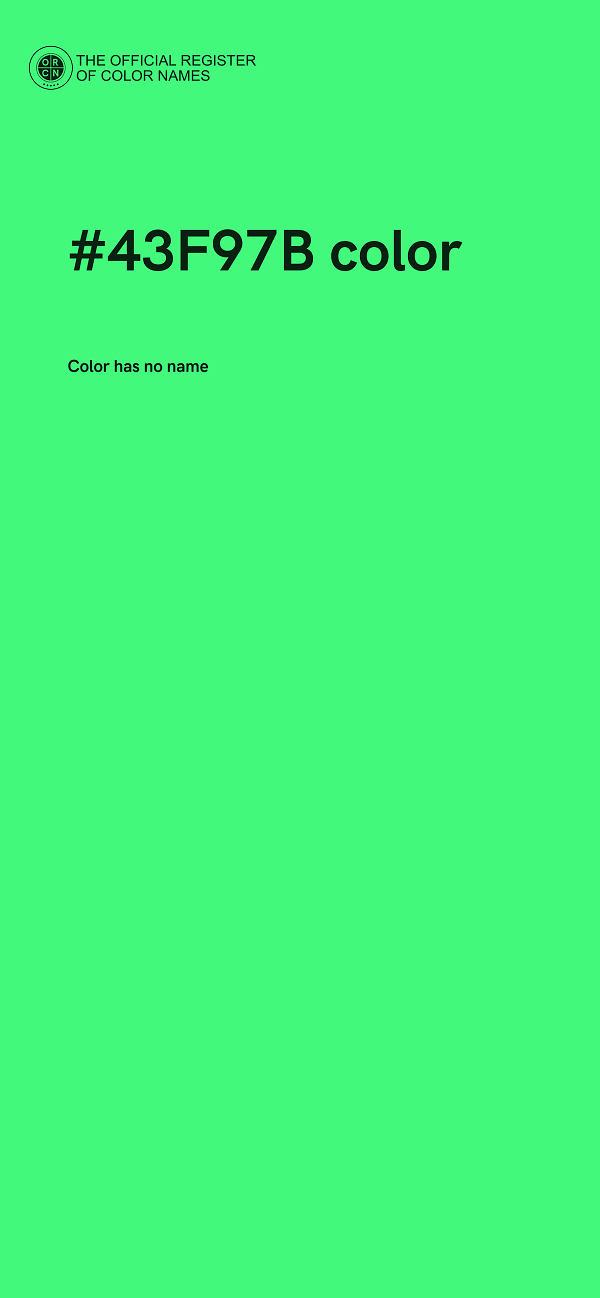 #43F97B color image