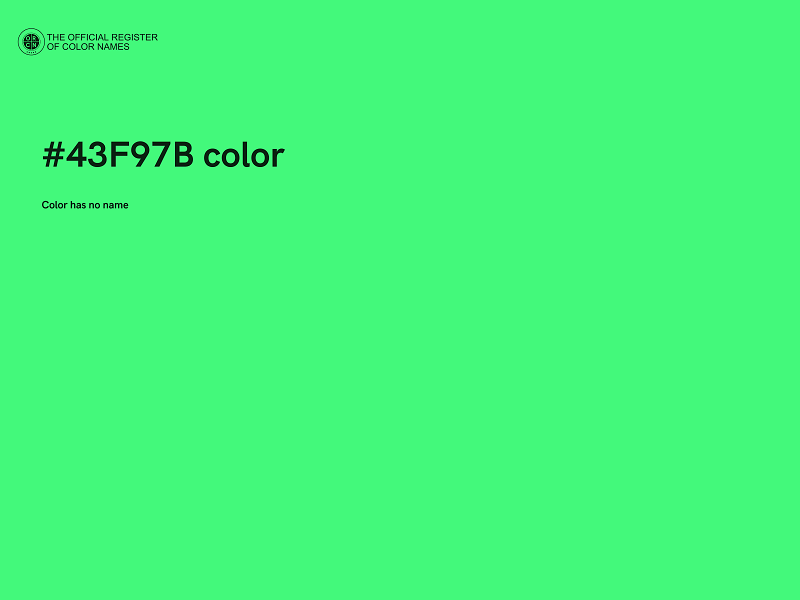 #43F97B color image