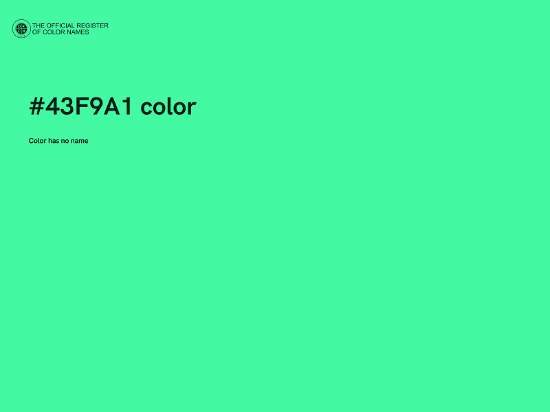 #43F9A1 color image