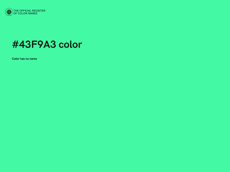 #43F9A3 color image