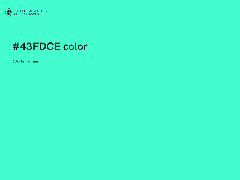 #43FDCE color image