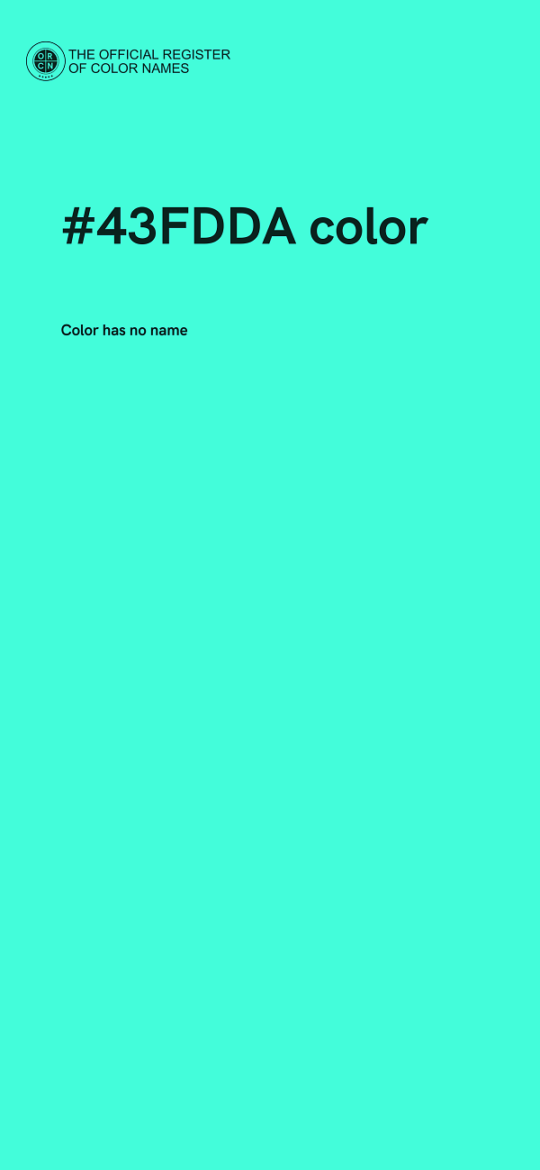 #43FDDA color image