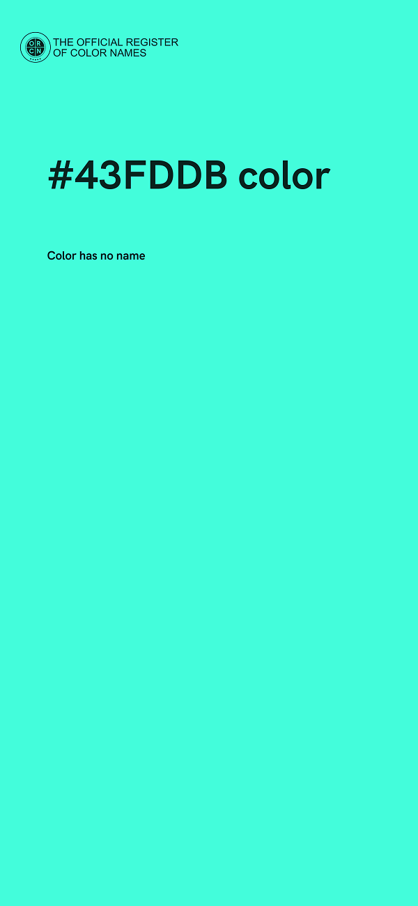 #43FDDB color image