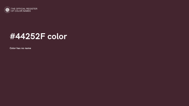 #44252F color image