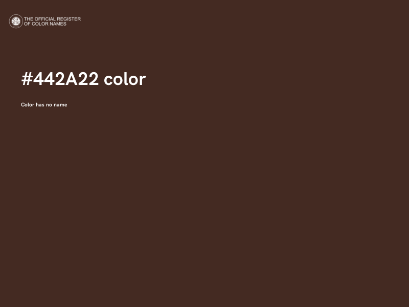 #442A22 color image