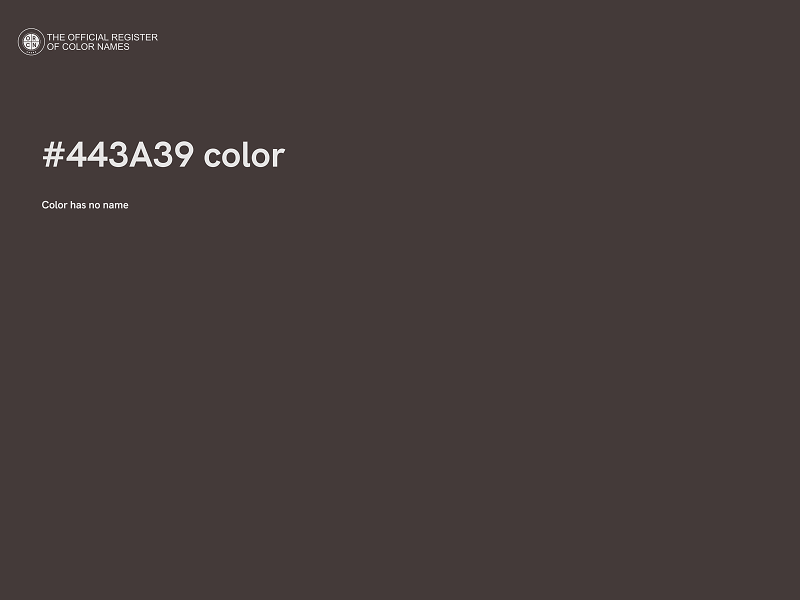 #443A39 color image