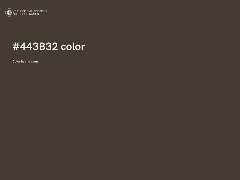 #443B32 color image