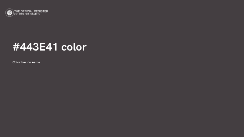 #443E41 color image