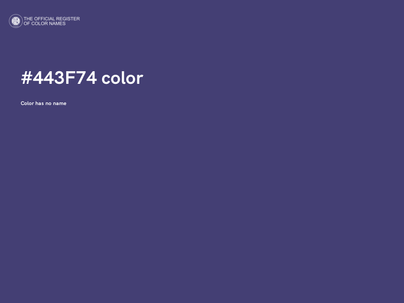 #443F74 color image