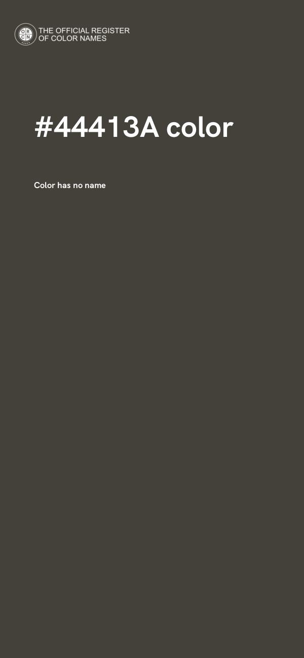 #44413A color image