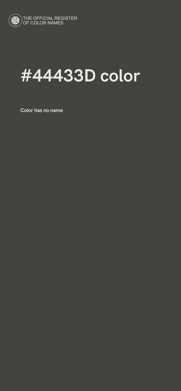 #44433D color image
