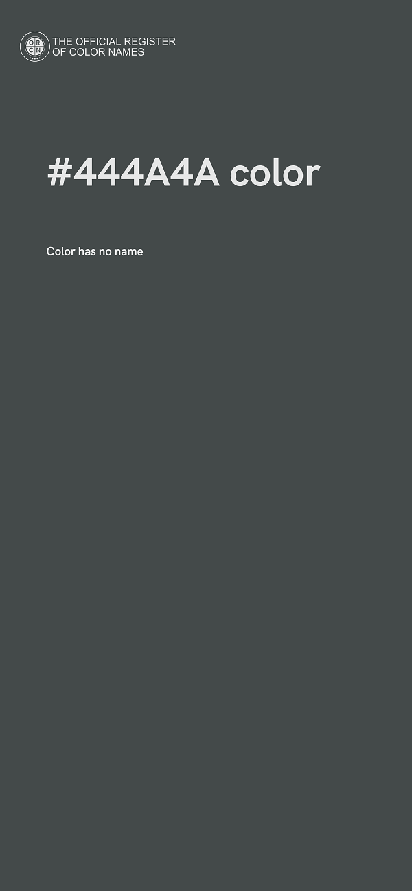 #444A4A color image