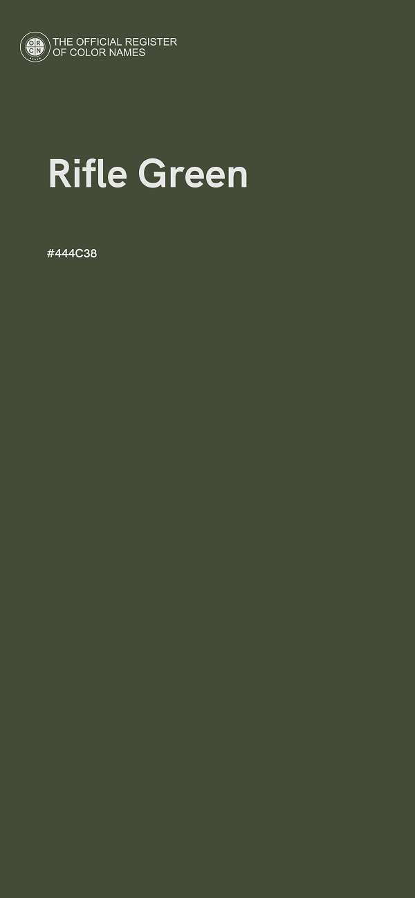 #444C38 - Rifle Green color image