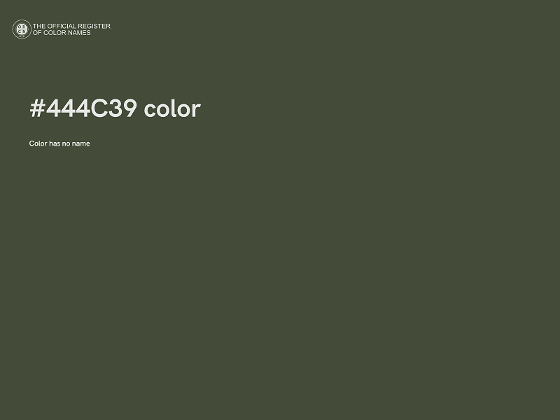 #444C39 color image