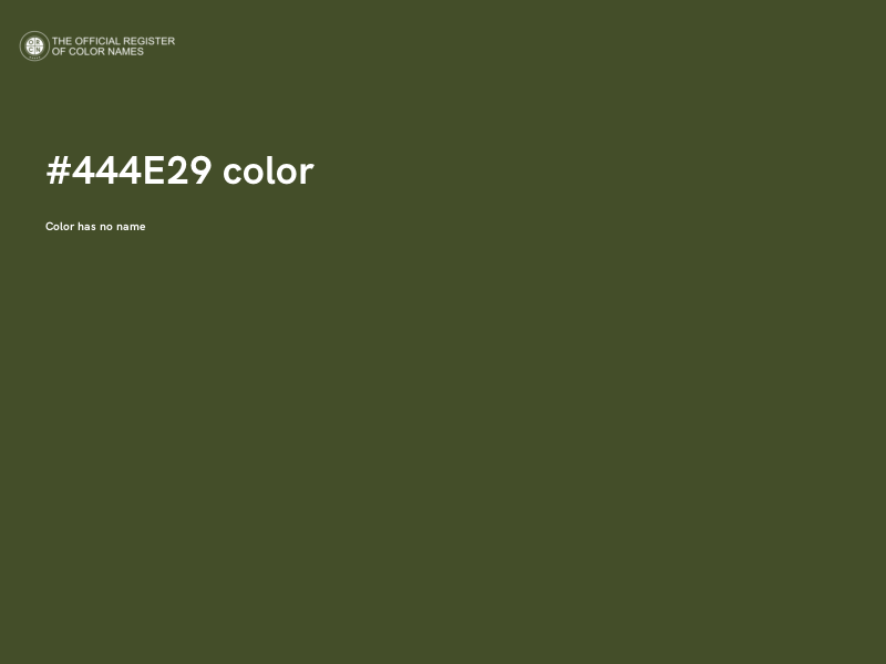 #444E29 color image