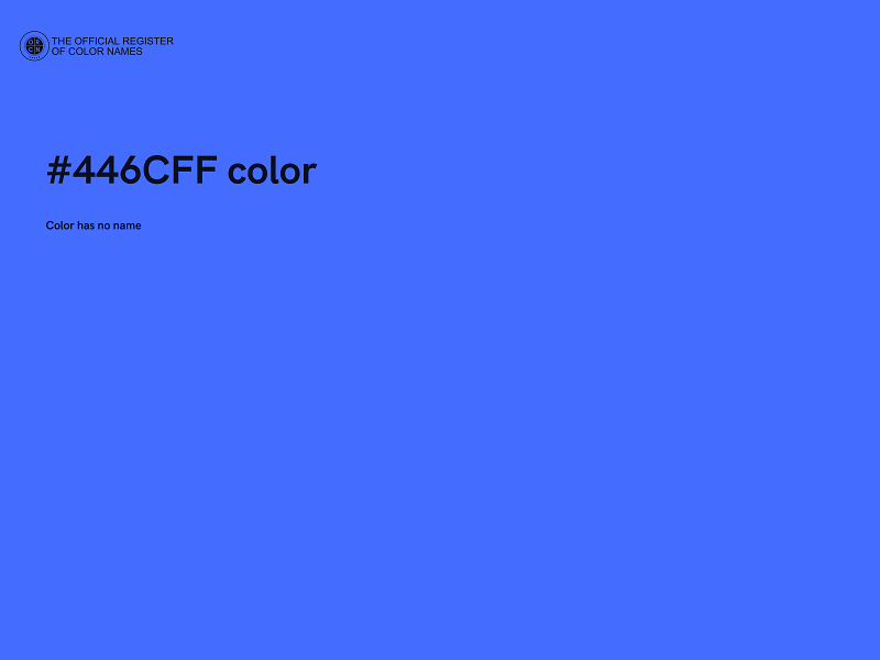 #446CFF color image