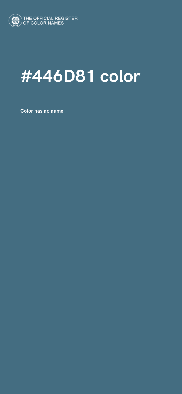 #446D81 color image