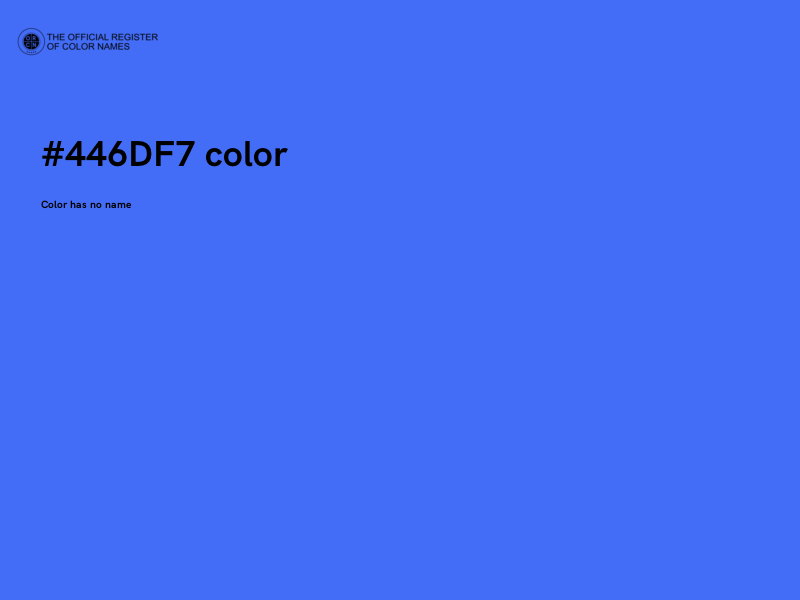 #446DF7 color image