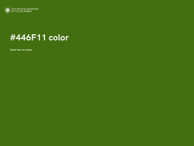 #446F11 color image