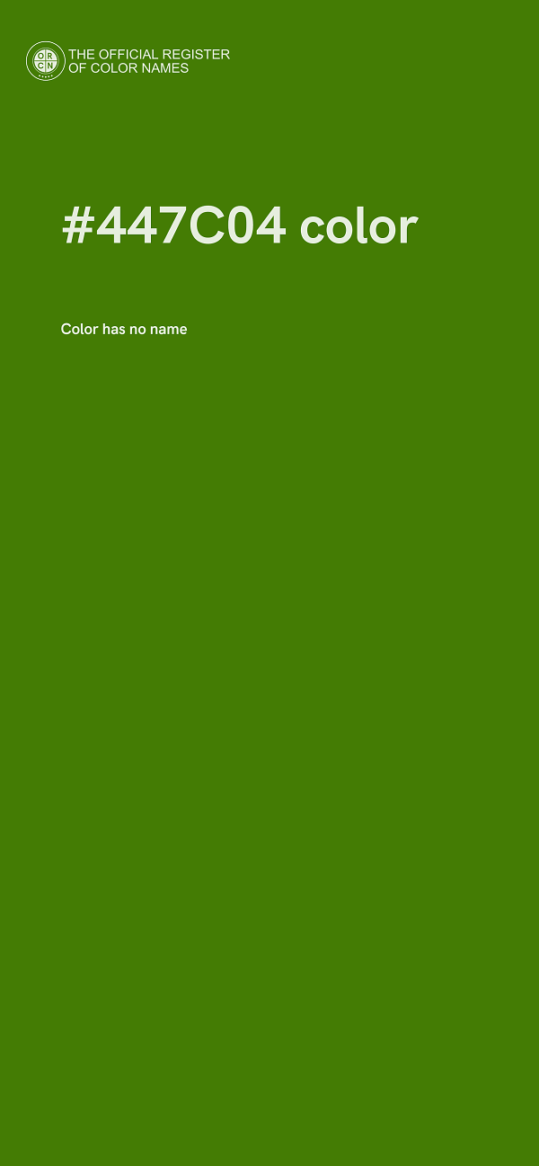 #447C04 color image