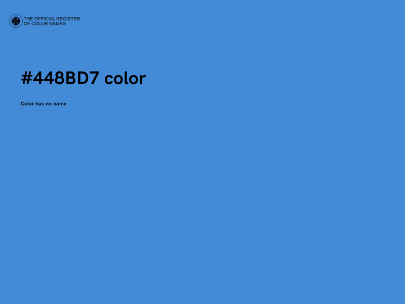 #448BD7 color image