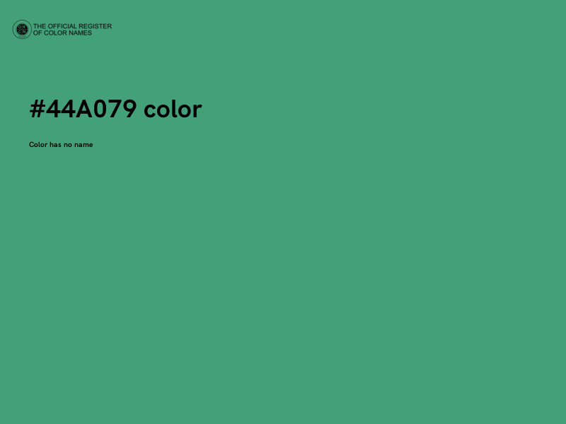 #44A079 color image