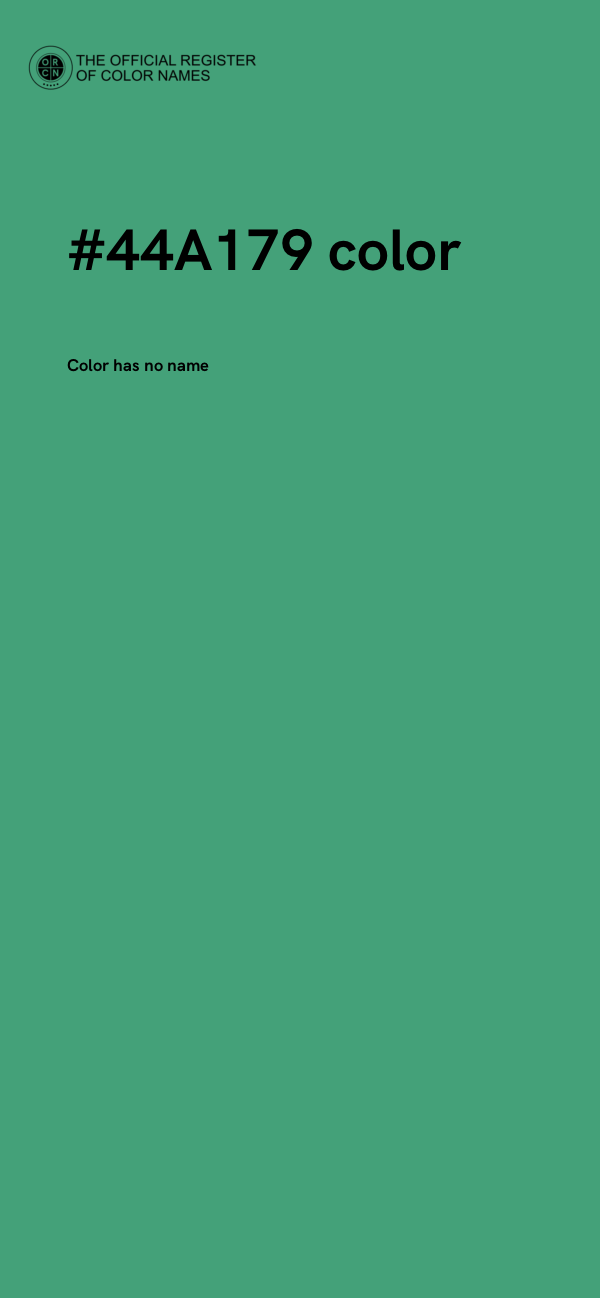 #44A179 color image