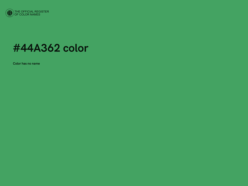 #44A362 color image
