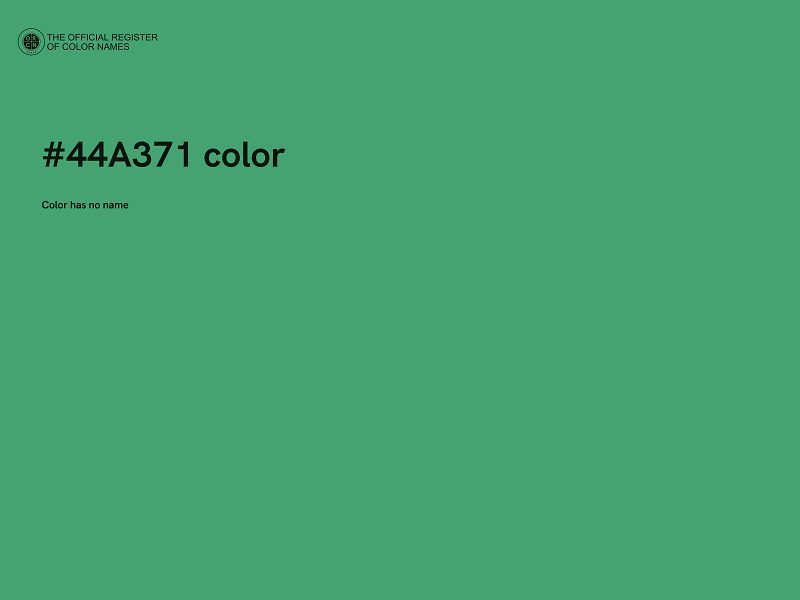 #44A371 color image
