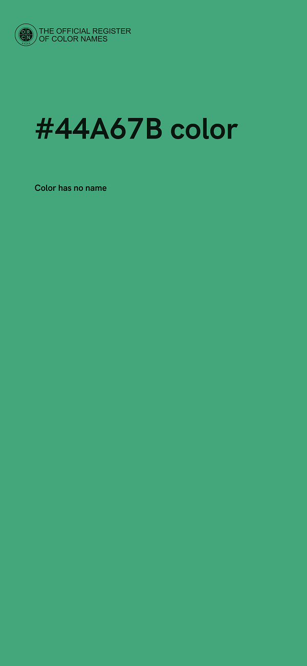 #44A67B color image