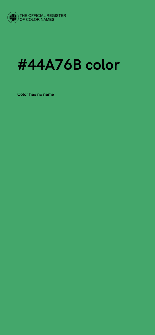 #44A76B color image
