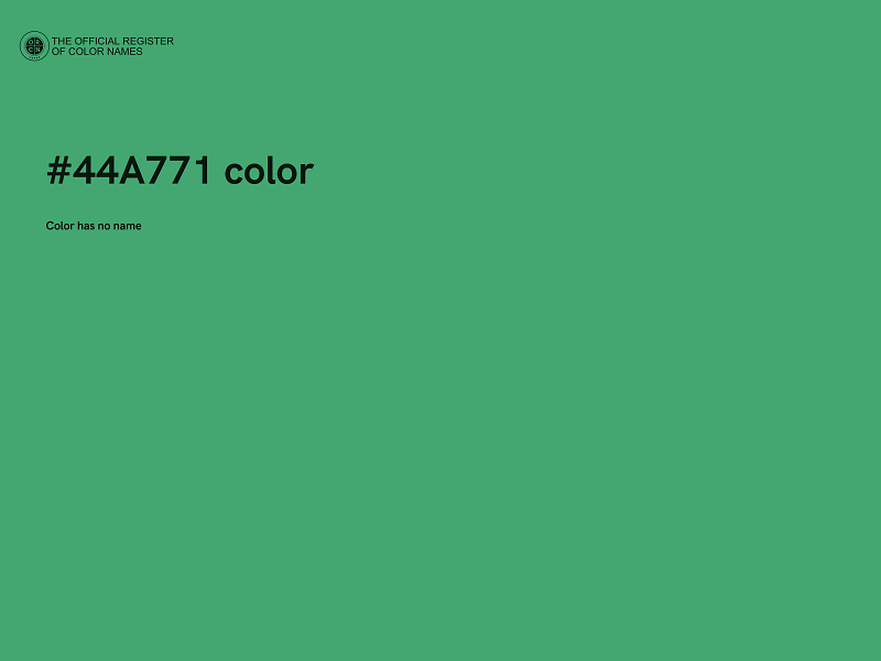 #44A771 color image