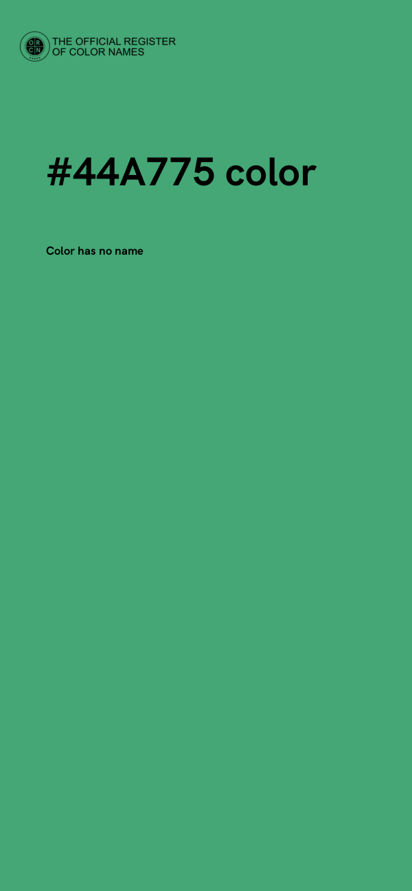 #44A775 color image