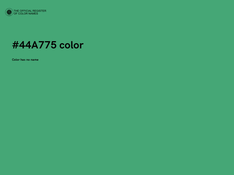 #44A775 color image