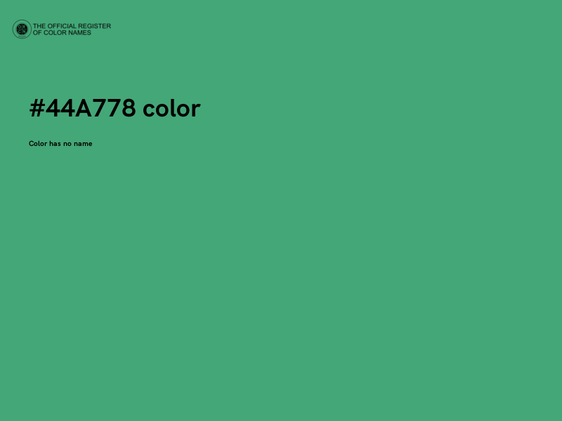 #44A778 color image