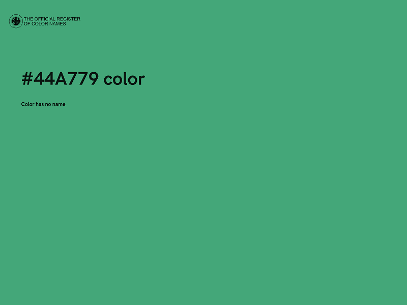 #44A779 color image