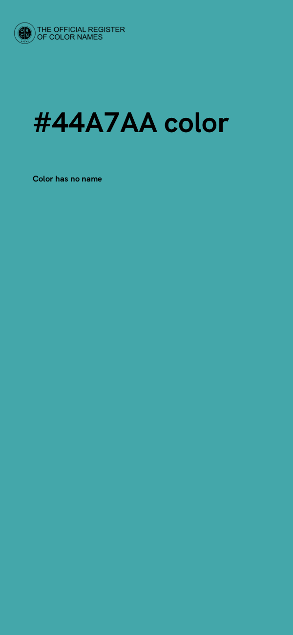 #44A7AA color image