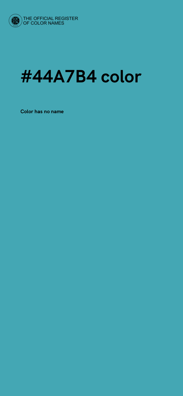 #44A7B4 color image