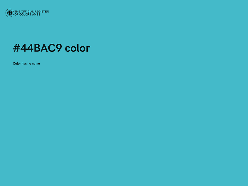 #44BAC9 color image