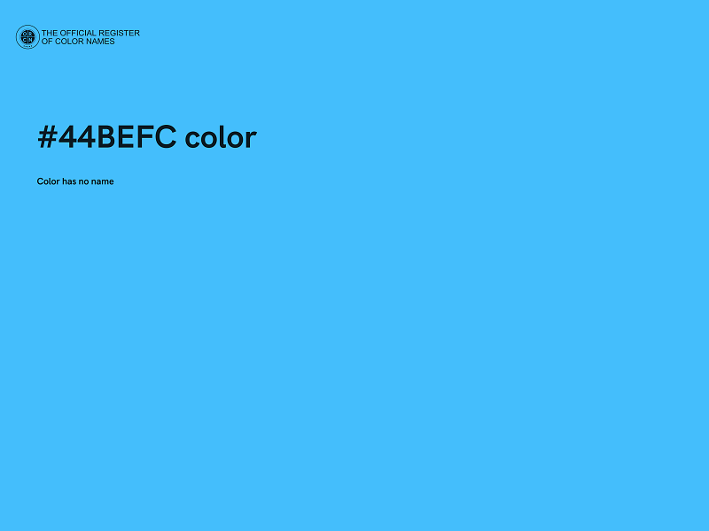 #44BEFC color image