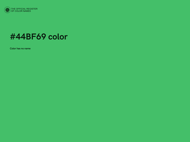 #44BF69 color image