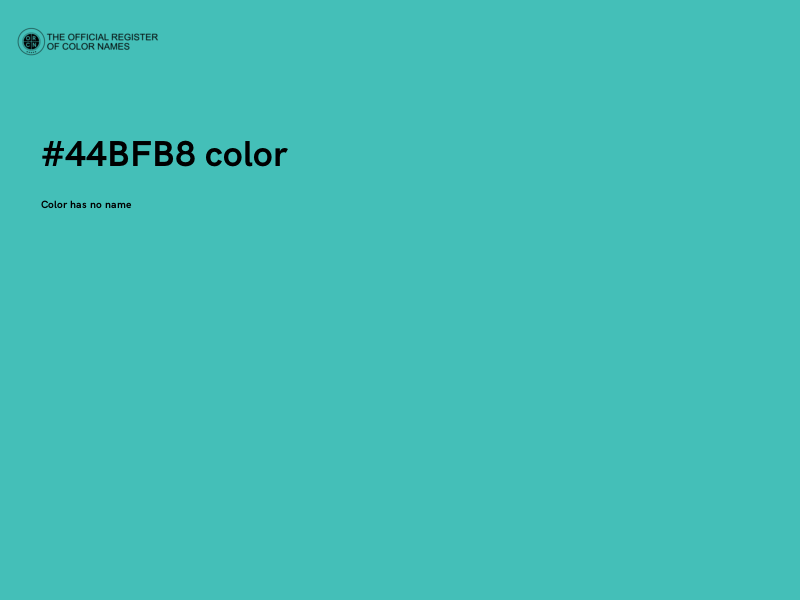#44BFB8 color image
